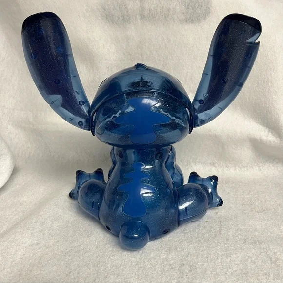 SOLD Lilo & STITCH Blue Clear Glitter Plastic Figure Disney Store Japan 9.5 in - Picture 2 of 13